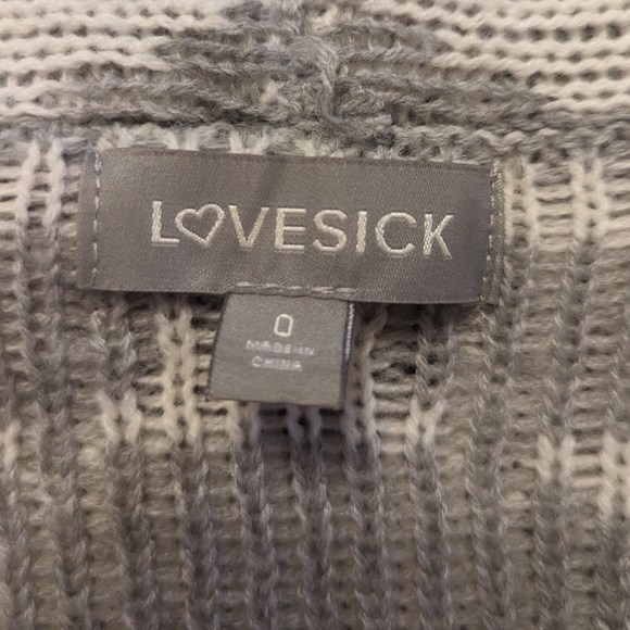 Torrid Lovesick Gray White Southwestern Open Front Cardigan Sweater. Women's 0* - Picture 3 of 6